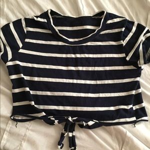 Striped crop top size medium